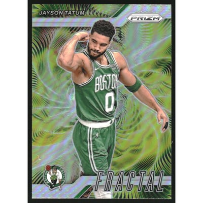 2024-25 Panini Prizm Fractal Prizms Silver #9 Jayson Tatum