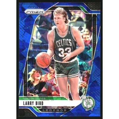 2024-25 Panini Prizm Prizms Blue Ice #299 Larry Bird