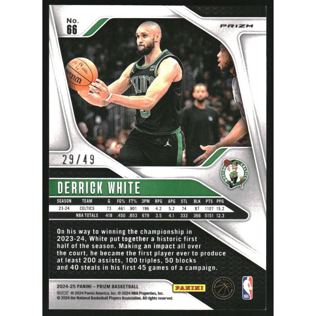 2024-25 Panini Prizm Prizms Choice Blue #66 Derrick White