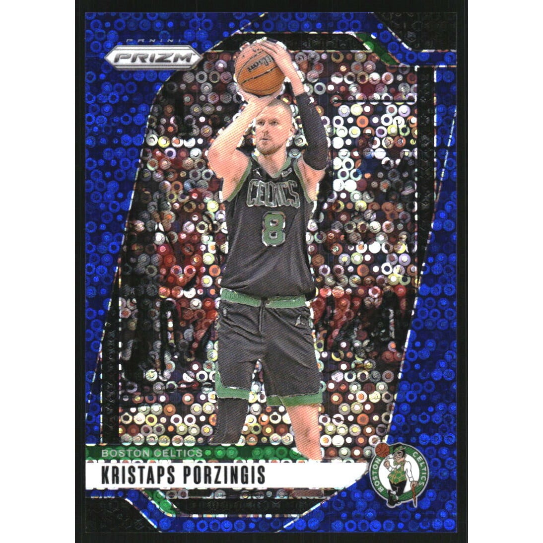 2024-25 Panini Prizm Prizms Fast Break Blue #114 Kristaps Porzingis