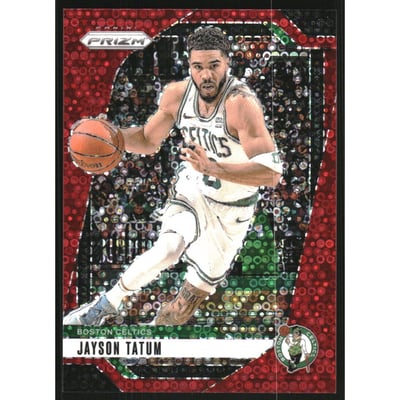 2024-25 Panini Prizm Prizms Fast Break Red #103 Jayson Tatum
