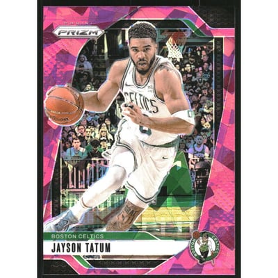 2024-25 Panini Prizm Prizms Pink Ice #103 Jayson Tatum