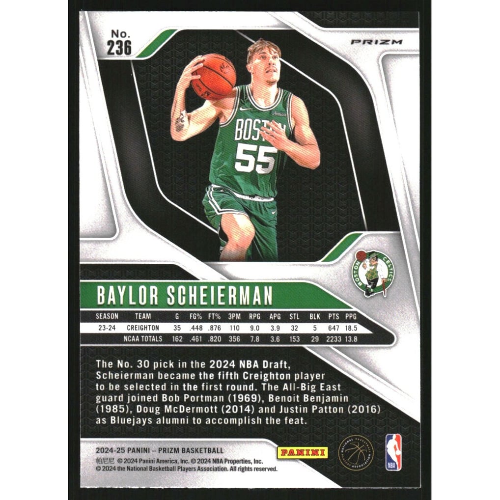 2024-25 Panini Prizm Prizms Silver #236 Baylor Scheierman