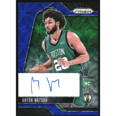 2024-25 Panini Prizm Rookie Signatures Prizms Choice Blue #48 Anton Watson