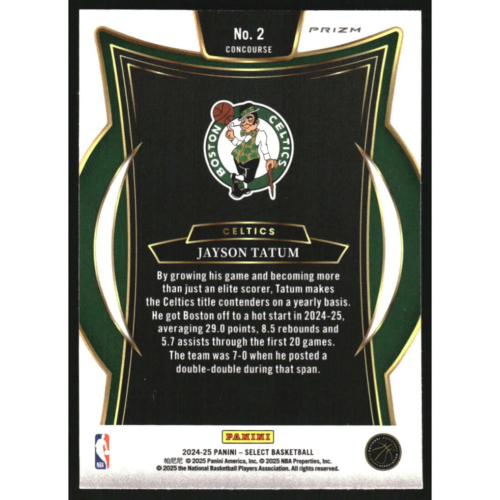 2024-25 Select Red Wave Prizms #2 Jayson Tatum