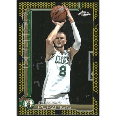 2025-26 Topps Chrome Yellow Basketball Refractors #41 Kristaps PORZINGIS