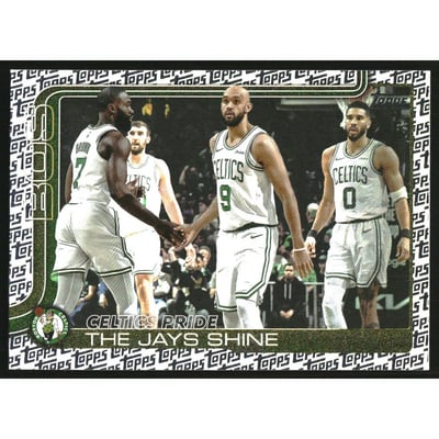 2025-26 Topps Foil Pattern #272 Celtics Pride/Jaylen Brown/Sam Hauser/Jayson Tatum/Derrick White