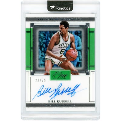 Bill Russell Boston Celtics Autographed 2020-21 Panini One & One First-Team Signatures #FTS-BRS #22/25 Card