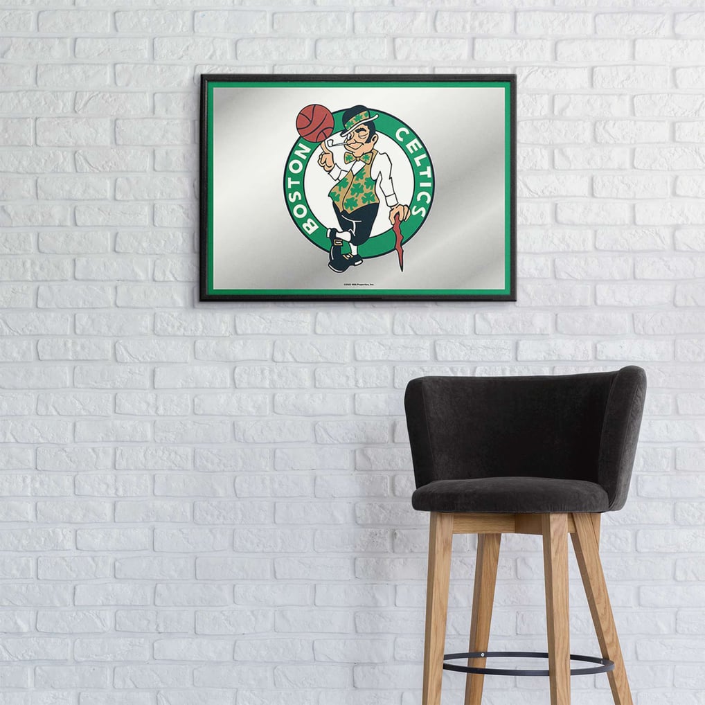 Boston Celtics 27" x 19" Framed Mirrored Wall Sign