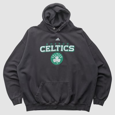 Boston Celtics Adidas 2010s Hooded Pullover Sweatshirt - Black - 2XL by Fanatics Real Vintage