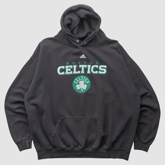 Boston Celtics Adidas 2010s Hooded Pullover Sweatshirt - Black - 2XL by Fanatics Real Vintage