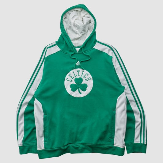 Boston Celtics Adidas 2010s Hooded Pullover Sweatshirt - Green - L by Fanatics Real Vintage