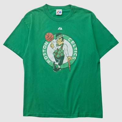 Boston Celtics Majestic 2000s T-shirt - Green - L by Fanatics Real Vintage