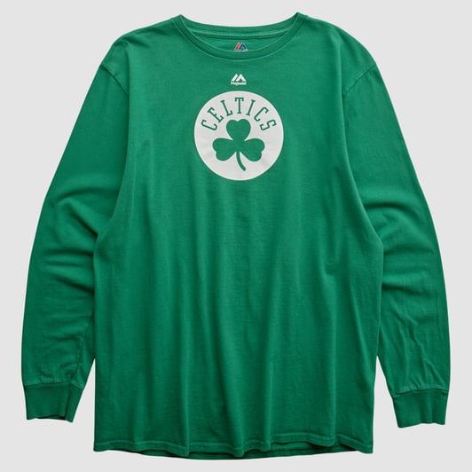 Boston Celtics Majestic 2010s Long Sleeve T-shirt - Green - S by Fanatics Real Vintage