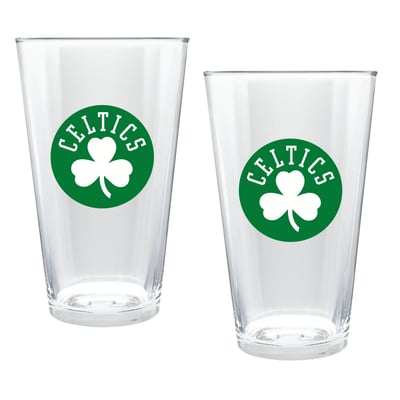 Boston Celtics Two-Piece 16oz. Double Play Pint Glass Set