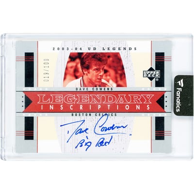 Dave Cowens Boston Celtics Autographed 2003-04 Upper Deck Legends Legendary Inscriptions #LI-DC #19/100 Card with "Big Red" Inscription