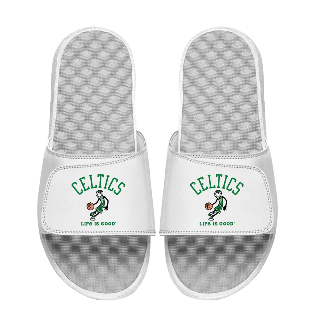  Boston Celtics ISlide Life is Good Slide Sandals - White