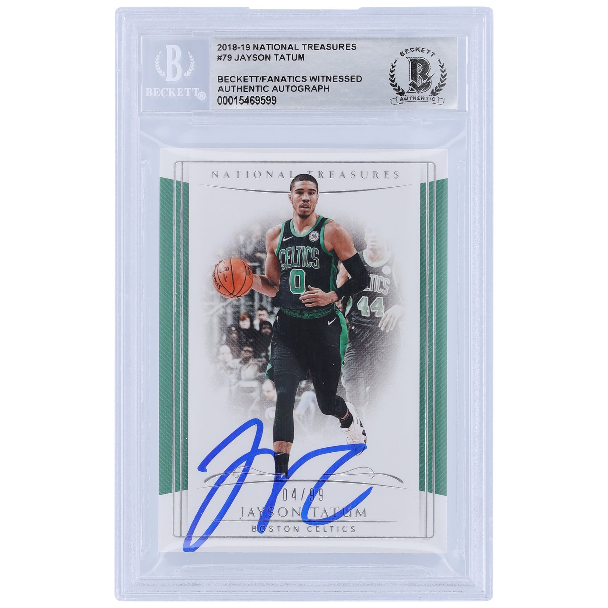 Jayson Tatum Boston Celtics Autographed 2018-19 Panini National 