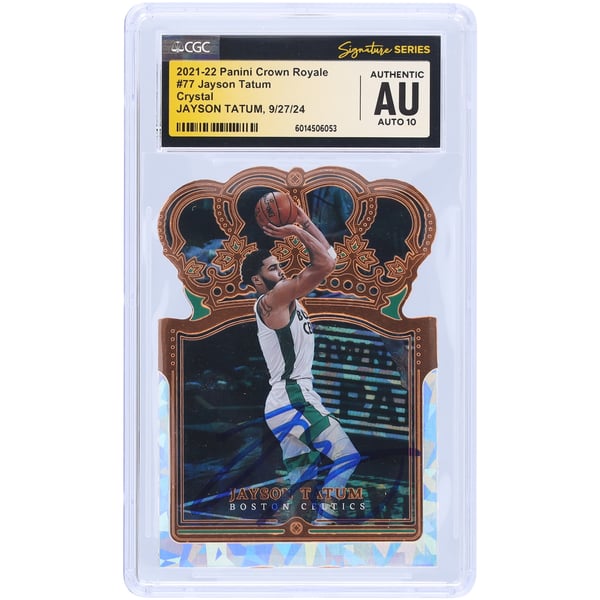 Jayson Tatum Boston Celtics Autographed 2021-22 Panini Crown 