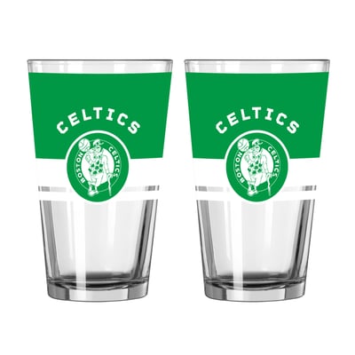 Boston Celtics Logo Brands Two-Piece 16oz. Horizon Pint Glass Set