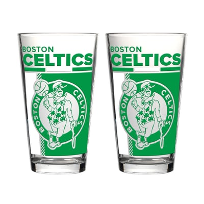 Boston Celtics Logo Brands Two-Piece 16oz. Pint Glass Set