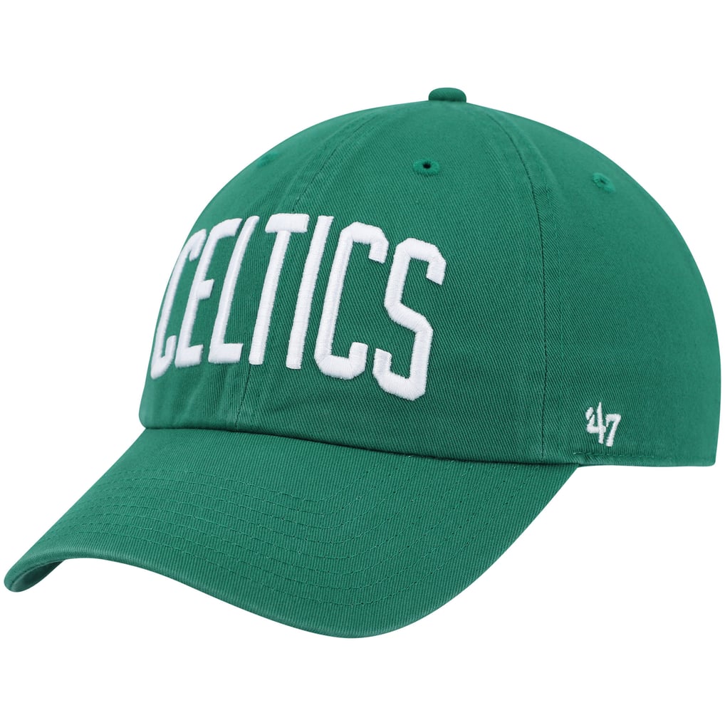 Boston Celtics '47 Clean Up Wordmark Adjustable Hat - Kelly Green