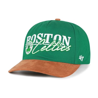 Boston Celtics '47 Scribe Line Hitch Adjustable Hat - Kelly Green/Tan
