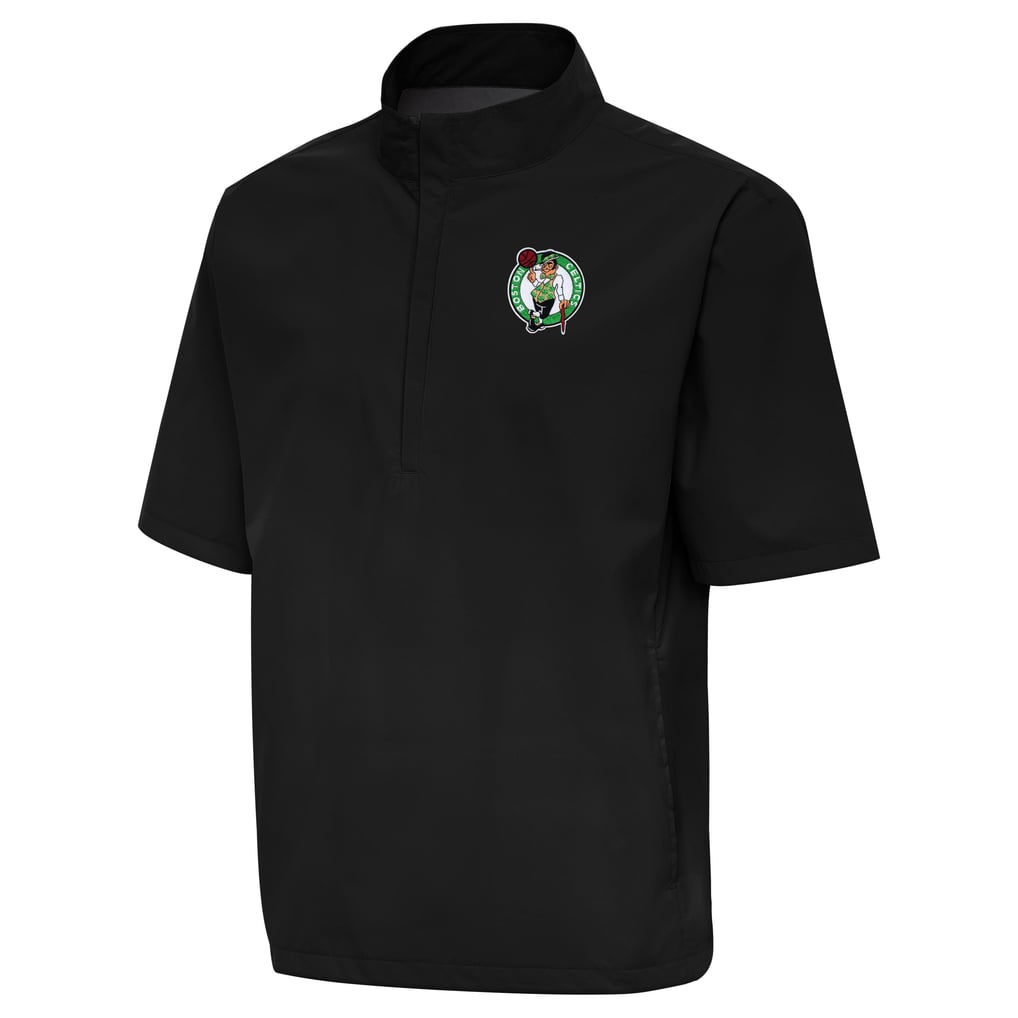  Boston Celtics Antigua Brisk Quarter-Zip Windbreaker - Black