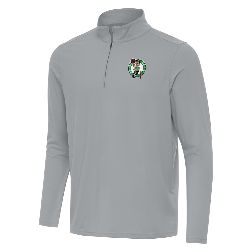 Boston Celtics Antigua Intent Quarter-Zip Top - Gray