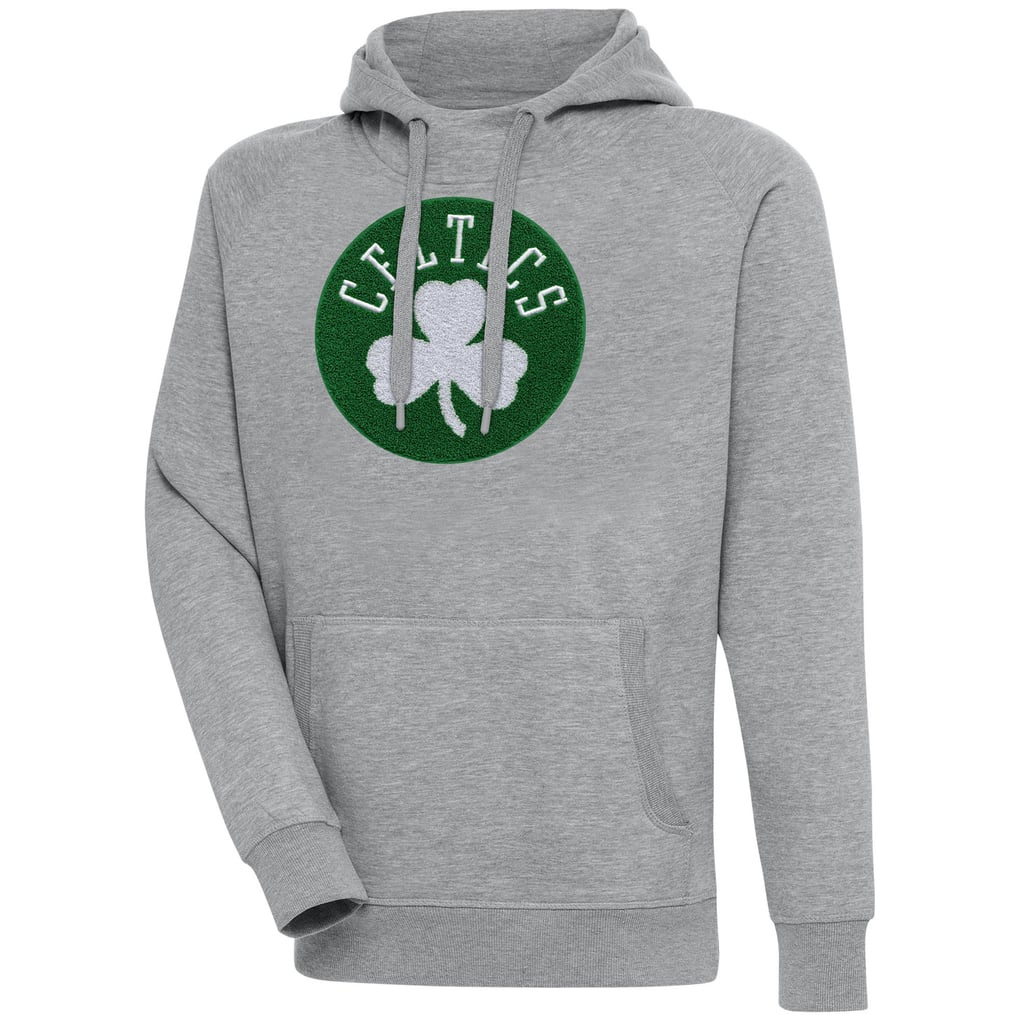  Boston Celtics Antigua Victory Pullover Hoodie - Heather Gray
