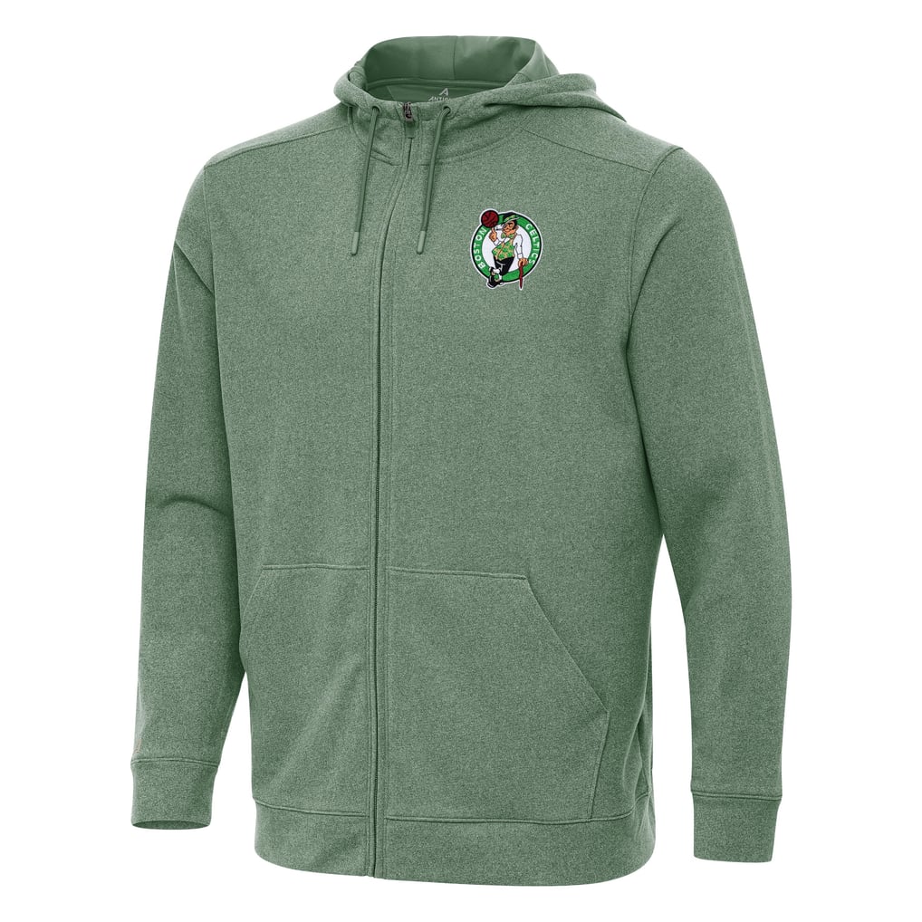 Boston Celtics Antigua Effortless Full-Zip Hoodie Jacket - Heather Green