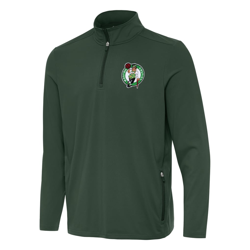  Boston Celtics Antigua Perilous Quarter-Zip Sweatshirt - Hunter Green