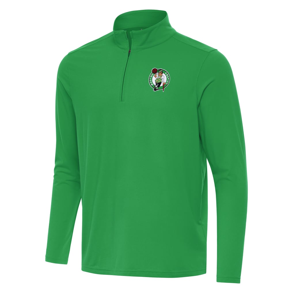 Boston Celtics Antigua Intent Quarter-Zip Top - Kelly Green