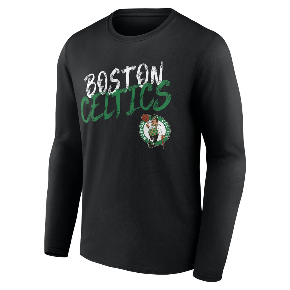 Boston Celtics Hustle Custom Long Sleeve T-Shirt - Black
