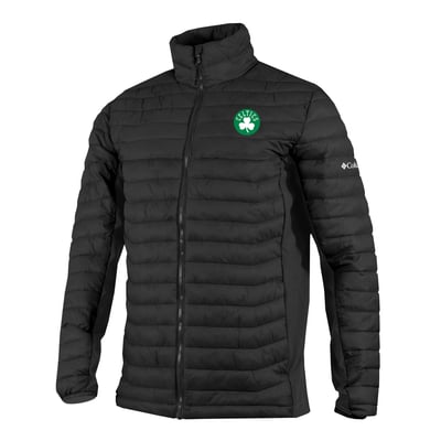 Boston Celtics Columbia Powder Pass Hybrid Full-Zip Jacket - Black