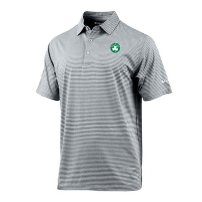 Boston Celtics Columbia Striped Tempo Swing Polo - Black