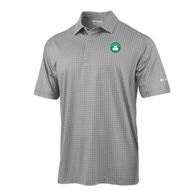Boston Celtics Columbia Highland Drift Omni-Wick Polo - Gray