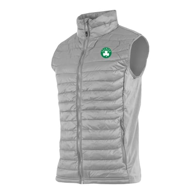 Boston Celtics Columbia Powder Pass Hybrid Full-Zip Vest - Gray