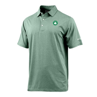 Boston Celtics Columbia Striped Tempo Swing Polo - Kelly Green