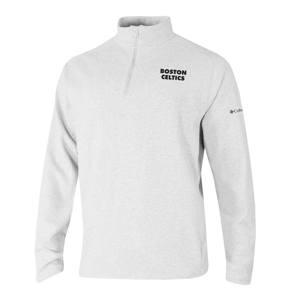 Boston Celtics Columbia Swingcraft Tri-Blend Quarter-Zip Pullover - White