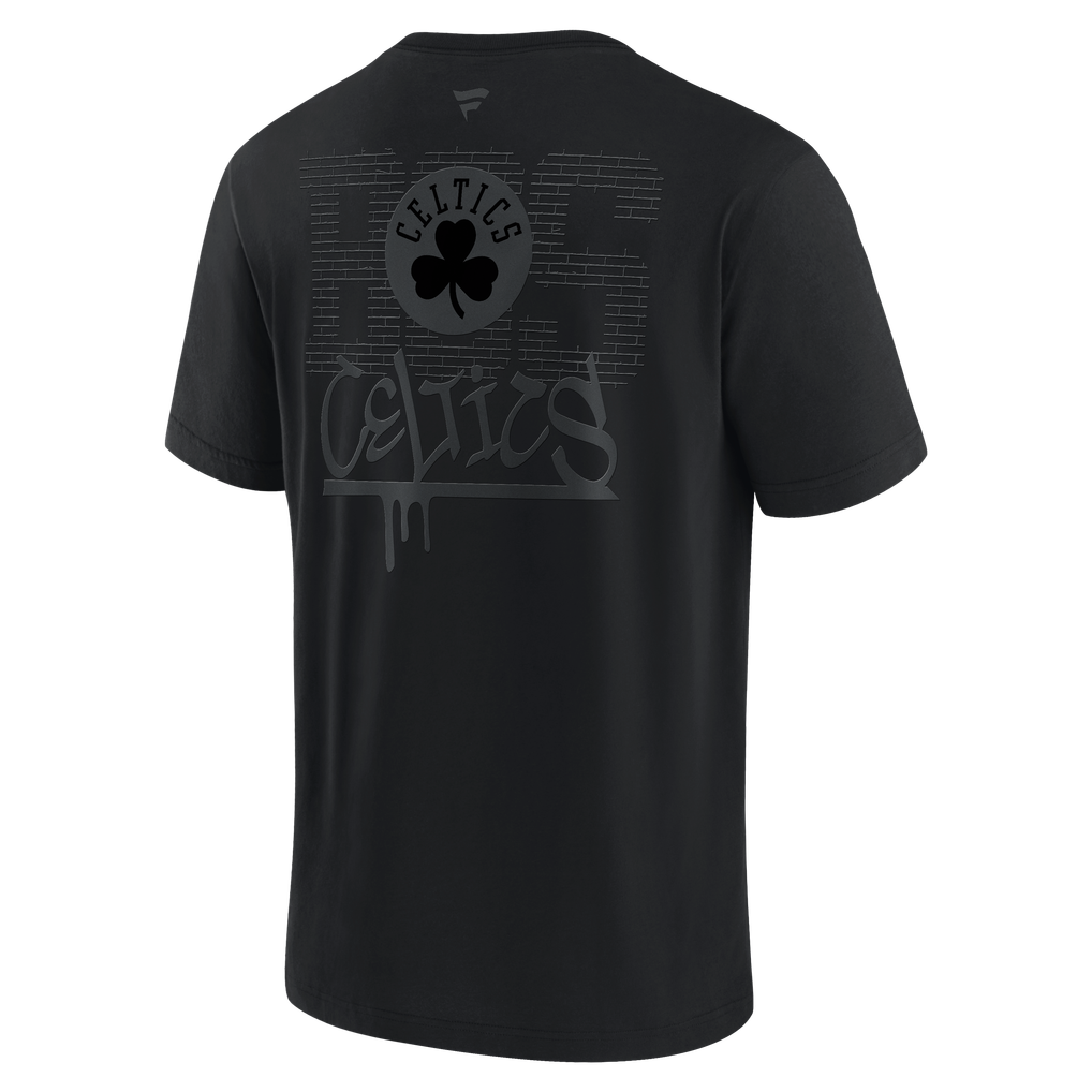 Men's Boston Celtics Fanatics Blackout Heavyweight T-Shirt