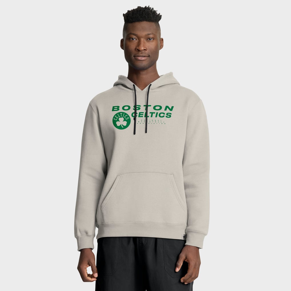 Boston Celtics Fanatics Crossover Collection Blocked Shot Premium Pullover Hoodie - Off White