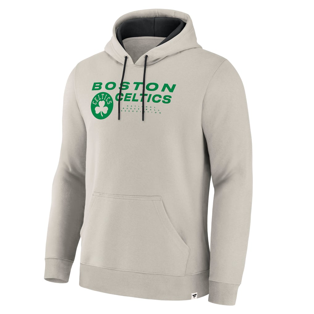 Boston Celtics Fanatics Crossover Collection Blocked Shot Premium Pullover Hoodie - Off White