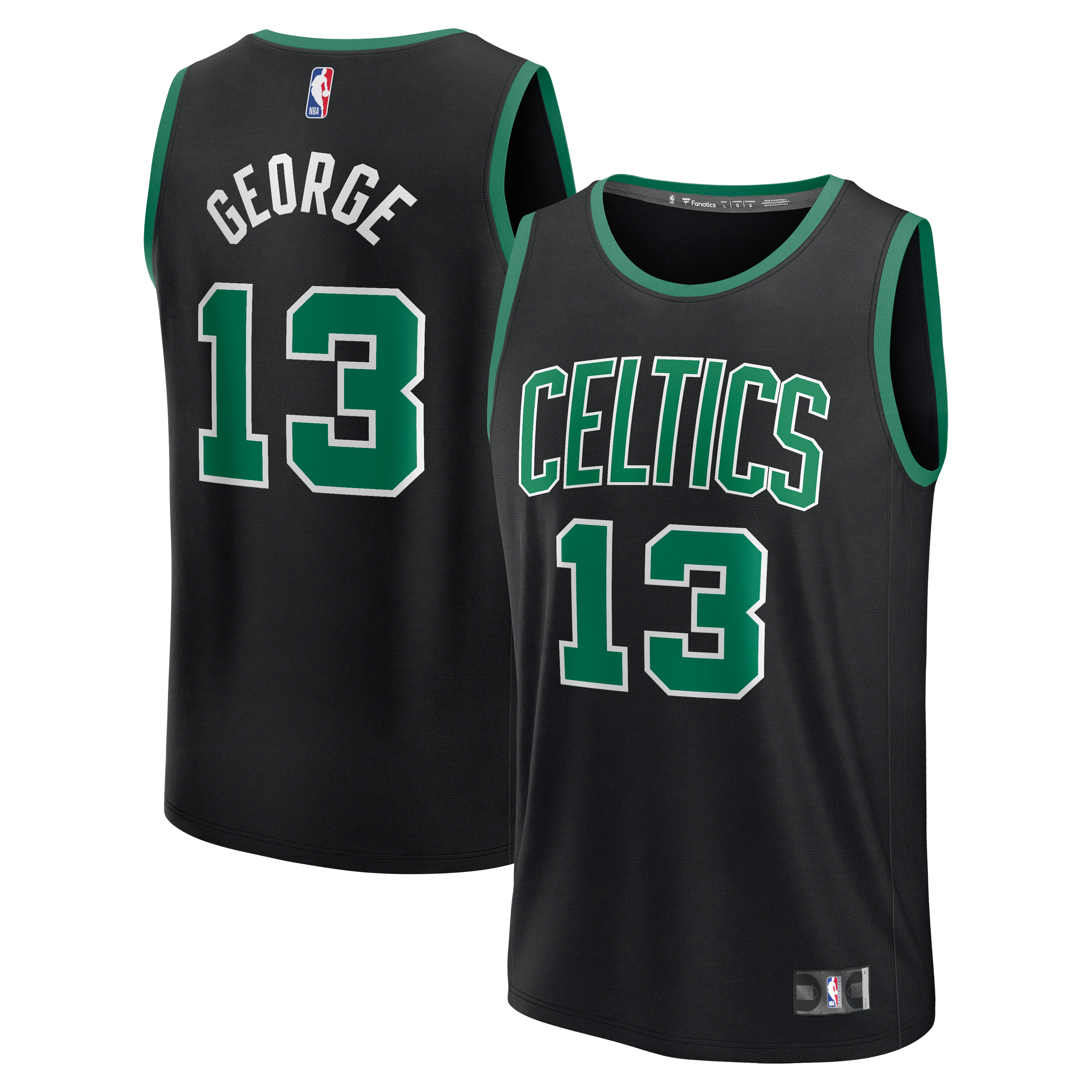 Paul George Boston Celtics Fast Break Replica Jersey Statement Edition Black