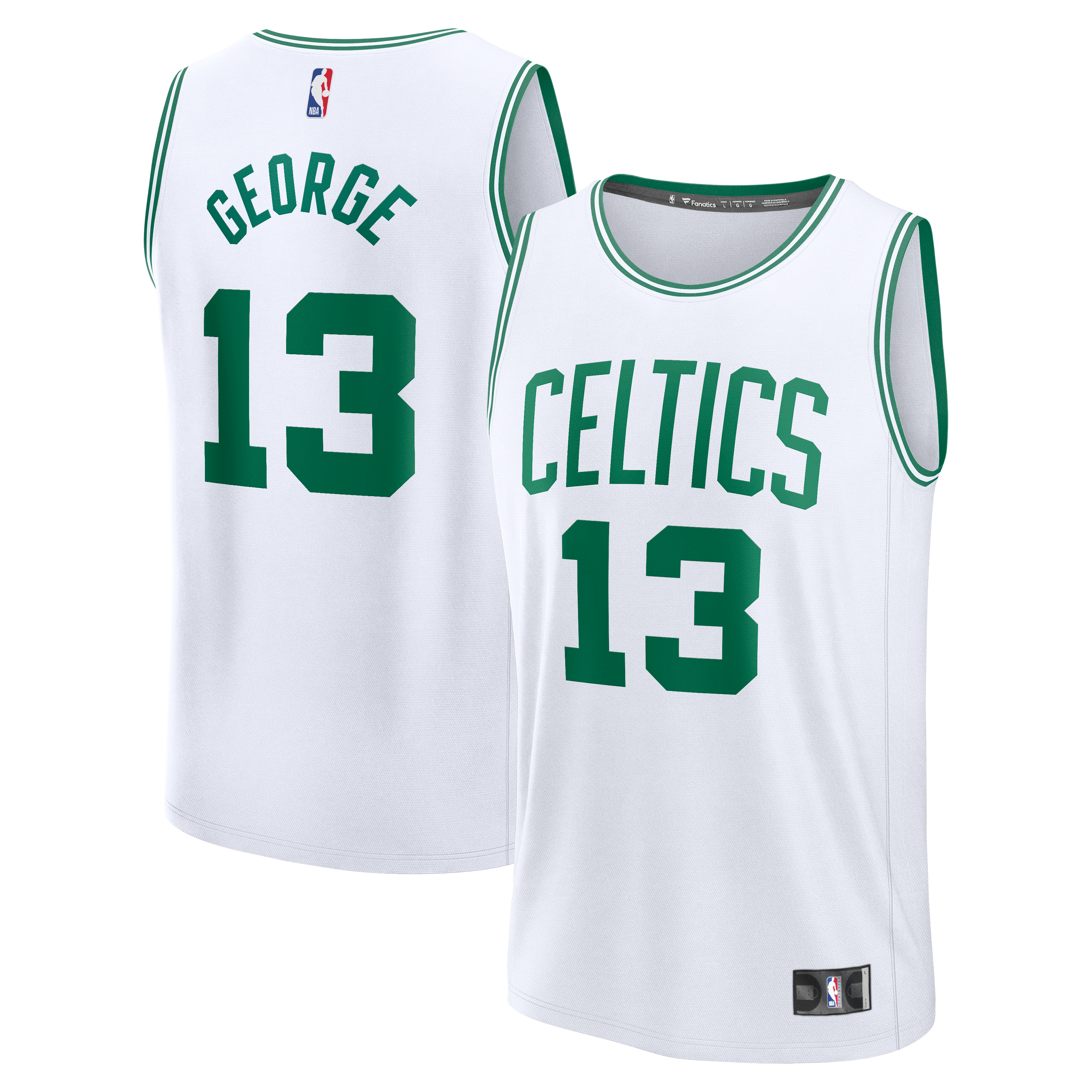 Paul George Boston Celtics Fast Break Replica Jersey Association Edition White