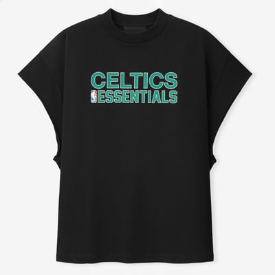 Boston Celtics Fear of God Cut-Off Muscle T-Shirt - Black