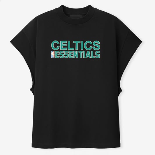 Boston Celtics Fear of God Cut-Off Muscle T-Shirt - Black