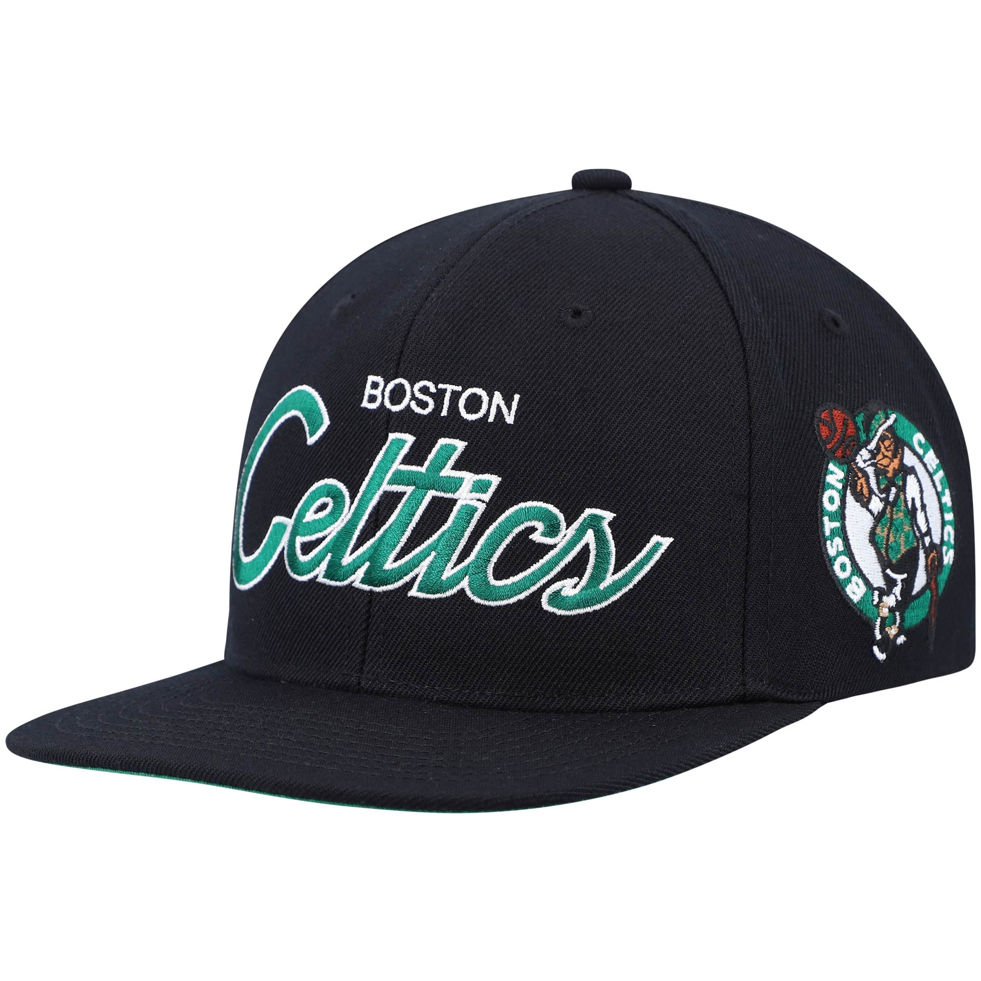 Hardwood Script Men's Boston Celtics Mitchell & Ness Black Hardwood Classics Script 2.0 ...