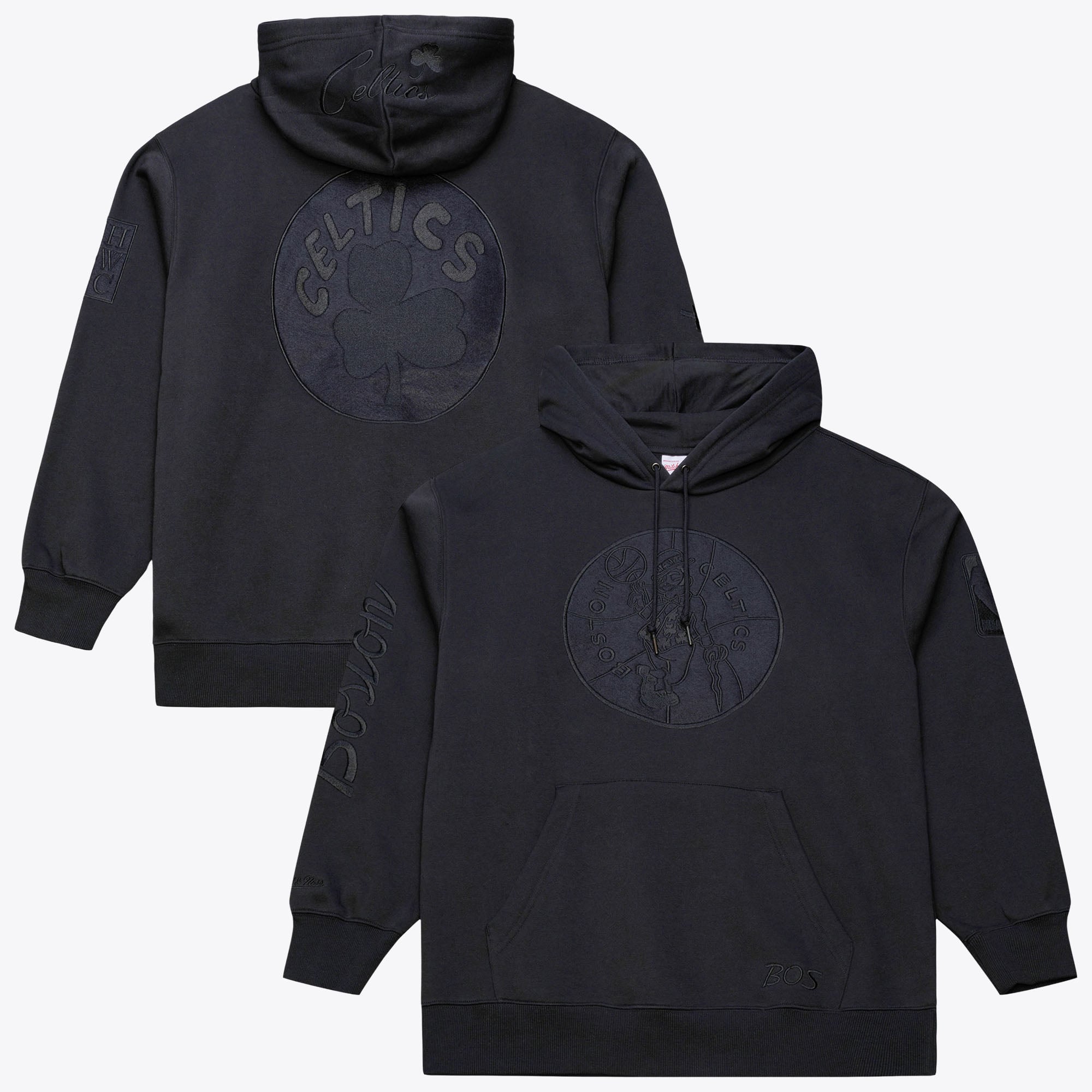 Boston Celtics Mitchell & Ness Phantom Fleece Hoodie - Black