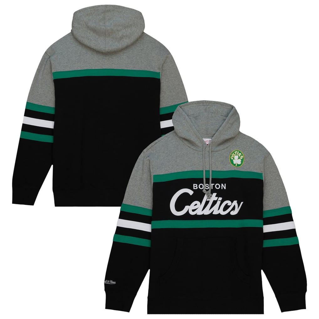  Boston Celtics Mitchell & Ness Head Coach Hoodie - Black/Gray